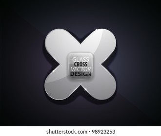 Icono transparente del vector de la cruz negra
