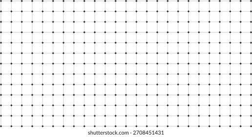 Cruces negras y textura de cuadrícula de líneas sobre fondo blanco. Fondo de la cuadrícula científica de la FUI. Hoja en blanco de cuaderno matemático o tecnológico.