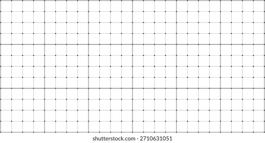 Cruces negras y textura de cuadrícula de líneas sobre fondo blanco. Fondo de la cuadrícula científica de la FUI. Hoja en blanco de cuaderno matemático o tecnológico.