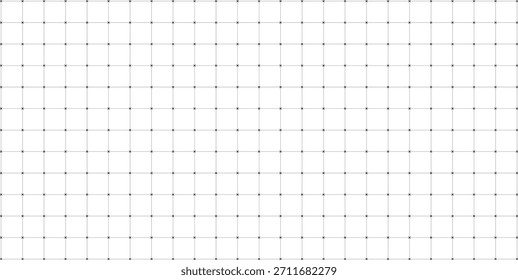 Cruces negras y textura de cuadrícula de líneas sobre fondo blanco. Fondo de la cuadrícula científica de la FUI. Hoja en blanco de cuaderno matemático o tecnológico.