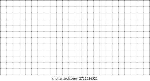 Cruces negras y textura de cuadrícula de líneas sobre fondo blanco. Fondo de la cuadrícula científica de la FUI. Hoja en blanco de cuaderno matemático o tecnológico.