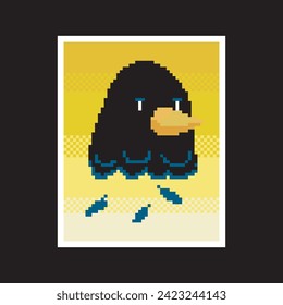 Fondo de la fila negra, arte de píxeles