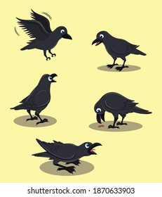 black crow bird vector design
