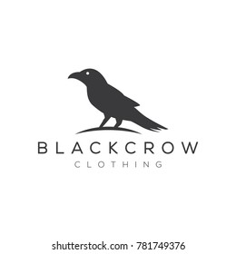 Black Crow Logo Icon Vector Template