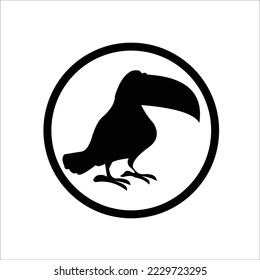 black crow vector logo design
