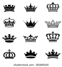 Black crown heraldry collection