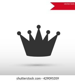 Black crown icon. Flat style object. Art picture drawing. Eps 10. Web icons. 