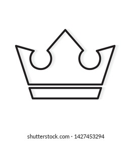 black crown icon- vector illustration