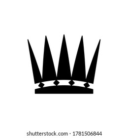 Black Crown icon Vector illustration