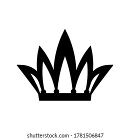 Black Crown icon Vector illustration
