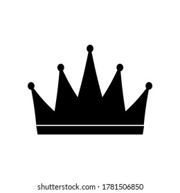 Icono de la corona negra Ilustración del vector