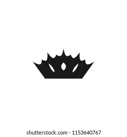 black crown icon vector logo template