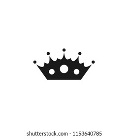 black crown icon vector logo template