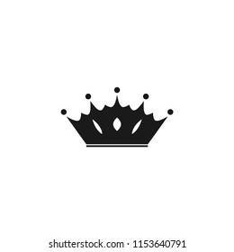 black crown icon vector logo template