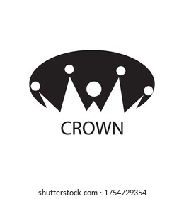black crown illustration icon logo vector