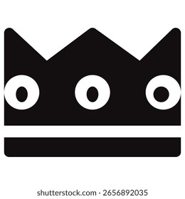 Ilustración de corona negra, diseño simple�
