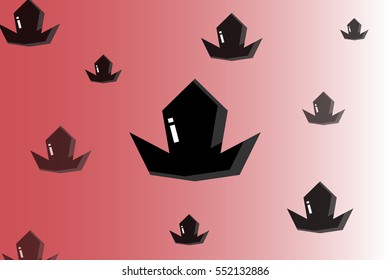 black crown on the colorful background