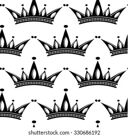 Black crown on a white background