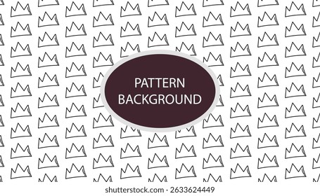 Black crown pattern background design
