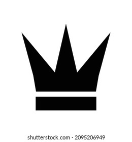Schwarze Krone Silhouette Symbol. Vektorgrafik.