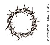 black crown of thorns image isolated on white background 