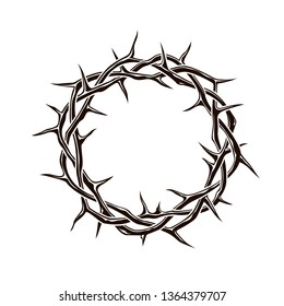 black crown of thorns image isolated on white background 