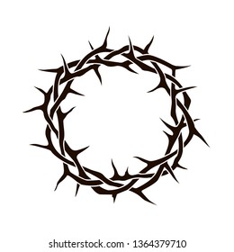 black crown of thorns image isolated on white background 