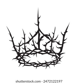 black crown of thorns image isolated on white background