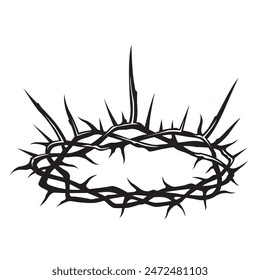 black crown of thorns image isolated on white background