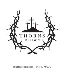 black crown of thorns image isolated on white background