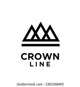 black crown white background logo icon designs vector illustration