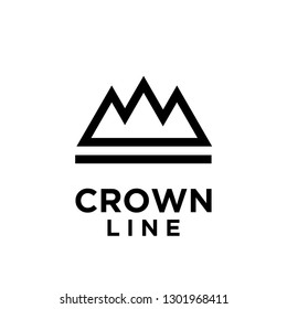 black crown white background logo icon designs vector illustration