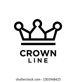 black crown white background logo icon designs vector illustration
