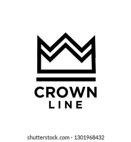 black crown white background logo icon designs vector illustration