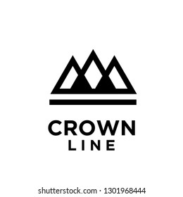 black crown white background logo icon designs vector illustration