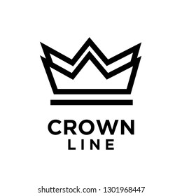 black crown white background logo icon designs vector illustration