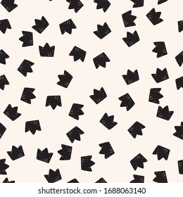 Schwarze Kronen Vektorillustration Hintergrund. Einfaches Grafikhintergrund.
