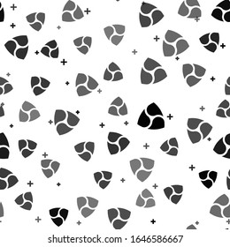 Black Cryptocurrency coin NEM XEM icon seamless pattern on white background. Physical bit coin. Digital currency. Altcoin symbol. Blockchain based secure crypto currency. Vector Illustration