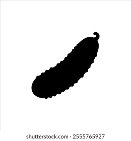 Black Cucumber  silhouette vector design
