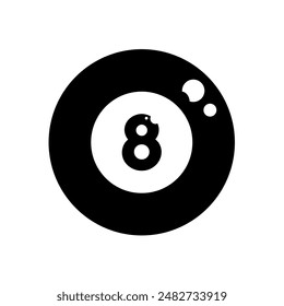 black cue ball , eight ball - vector illustration