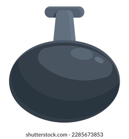 Black cufflink icon cartoon vector. Fashion luxury. Shirt style