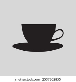  Black cup of coffee white background