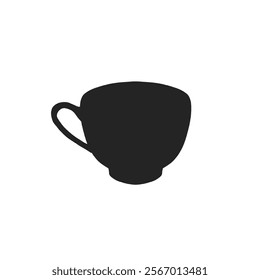 black cup icon illustration without background