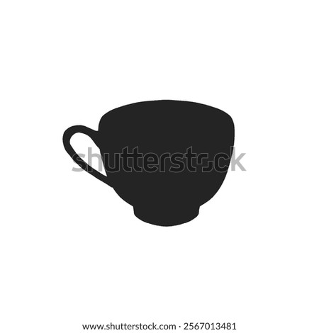 black cup icon illustration without background
