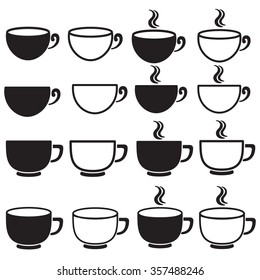 black cup on white background