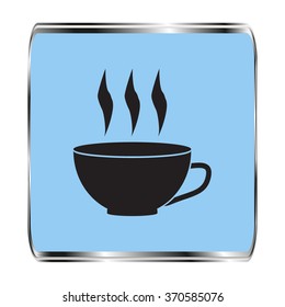 black cup, vector illustration