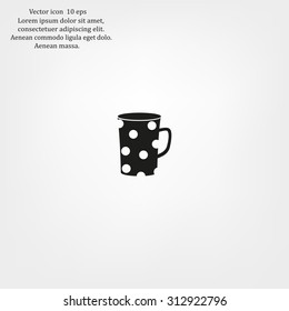 black cup white dots