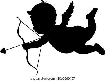 Black Cupidon Arrow Stock Vector (royalty Free) 1060860437 