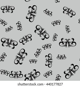 Black curl seamless texture 