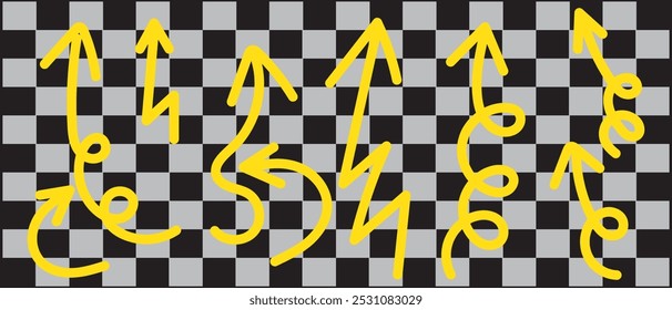 Black curly arrows isolated on a transparent background. Arrows of various shapes. Vector clipart. Arrow set. - Powered by Shutterstock - Get 15% off with code: PIKWIZARD15